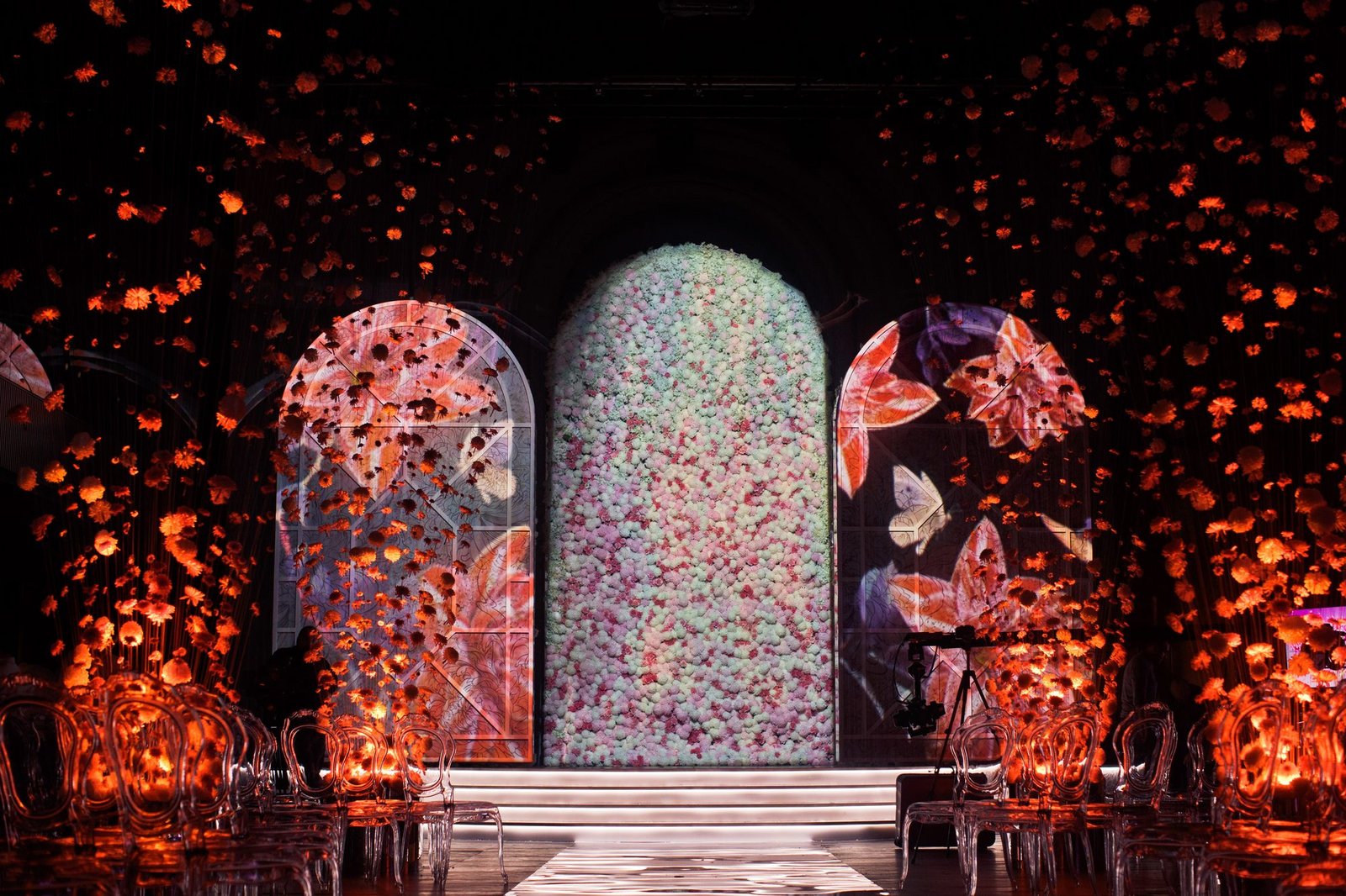 Illuminated Floral Grand Entrance Pathway