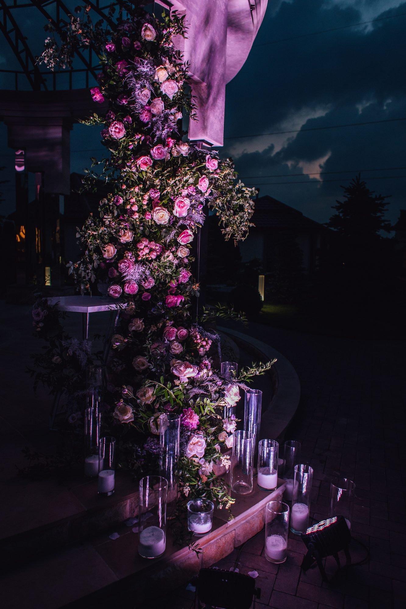 Outdoor Lawn Floral Night Decor Lucknow